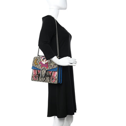 Gucci GG Supreme Monogram Embroidered Medium Dionysus Shoulder Bag Blue 2 of 12