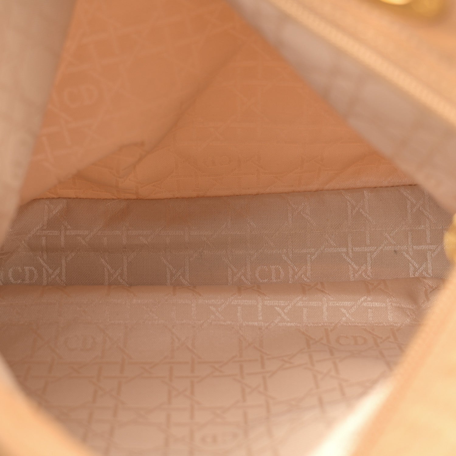 Christian Dior Nylon Cannage Large Lady Dior Tan 6 of 14