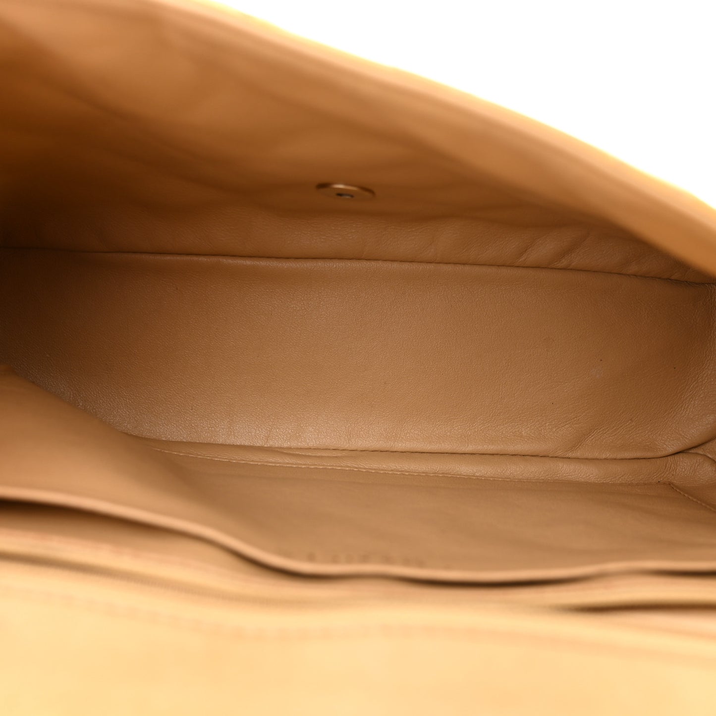 Patent Quilted Jumbo Single Flap Gold
