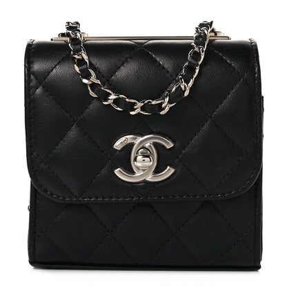 Chanel Lambskin Quilted Mini Trendy CC Chain Wallet Black 3 of 28