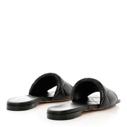 Bottega Veneta Nappa Quilted Rubber Lido Flat Sandals 39.5 Black 4 of 9