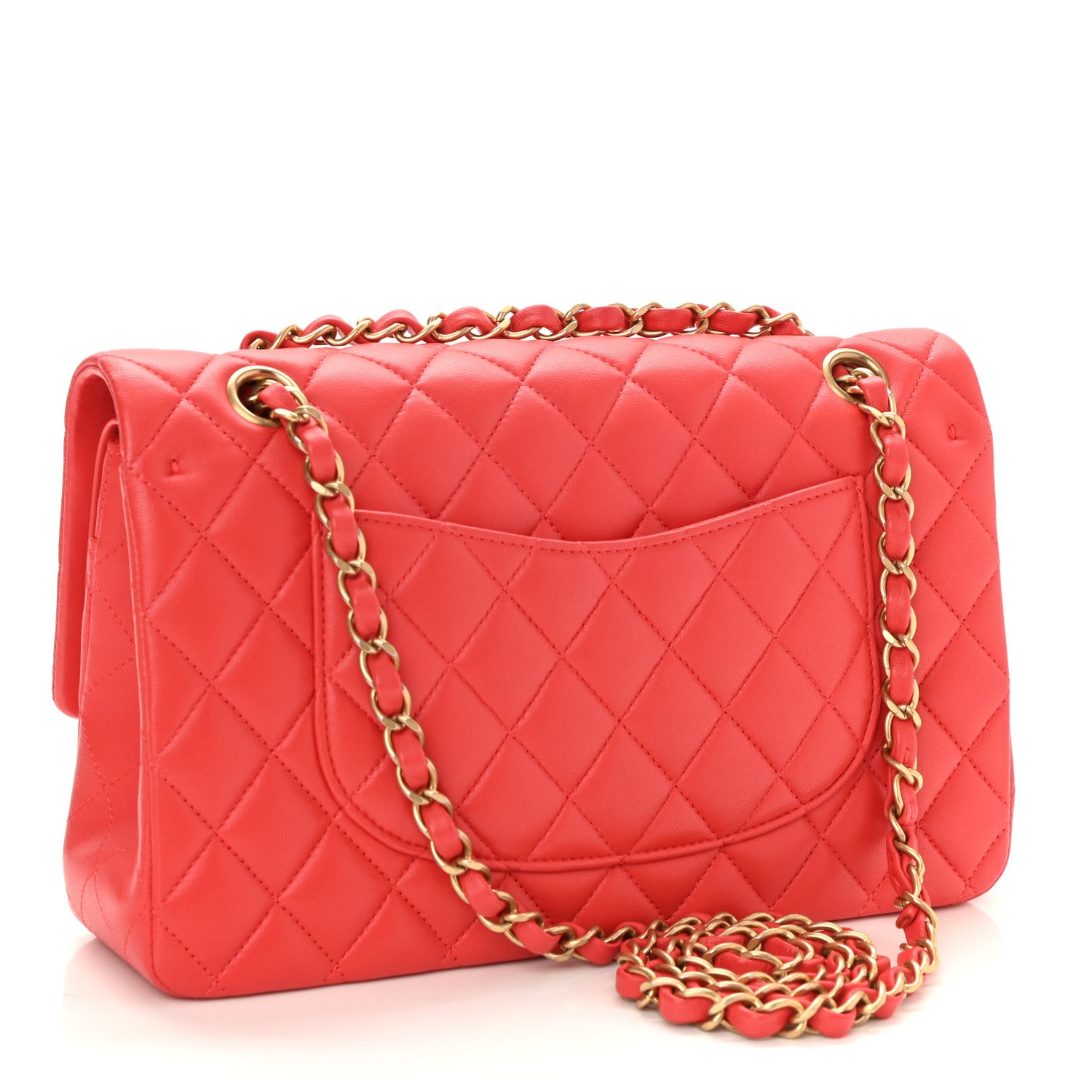 Chanel Lambskin Quilted Medium Double Flap Red 2 of 9