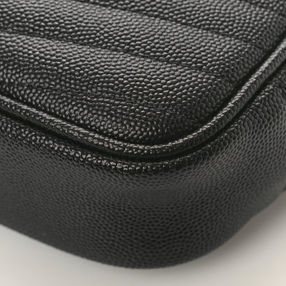 Saint Laurent SAINT LAURENT Grain De Poudre Matelasse Monogram Mini Lou Camera Bag Black 8 of 9