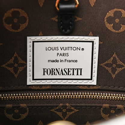 Louis Vuitton X FORNASETTI Calfskin Architettura Onthego MM Black White 6 of 9