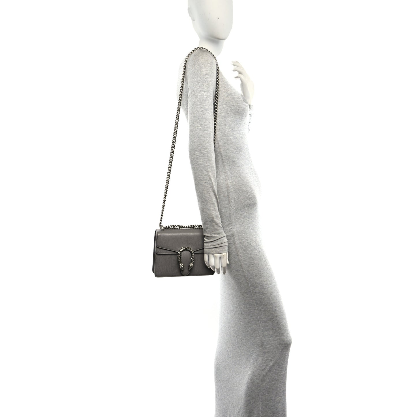 Calfskin Mini Dionysus Shoulder Bag Dusty Grey