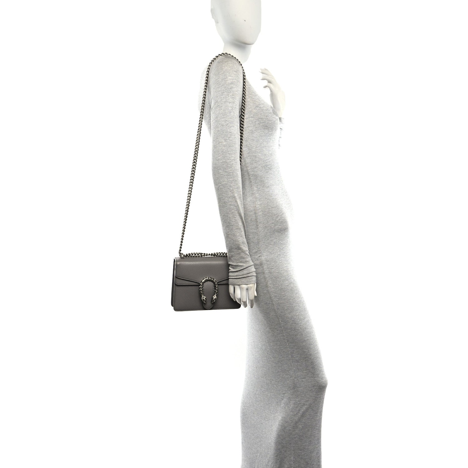 Gucci Calfskin Mini Dionysus Shoulder Bag Dusty Grey 2 of 10