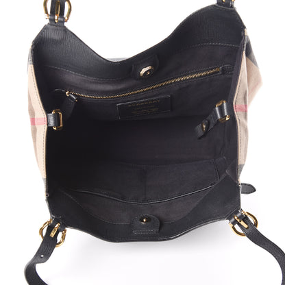 Burberry Grainy Calfskin House Check Small Canterbury Black 5 of 11