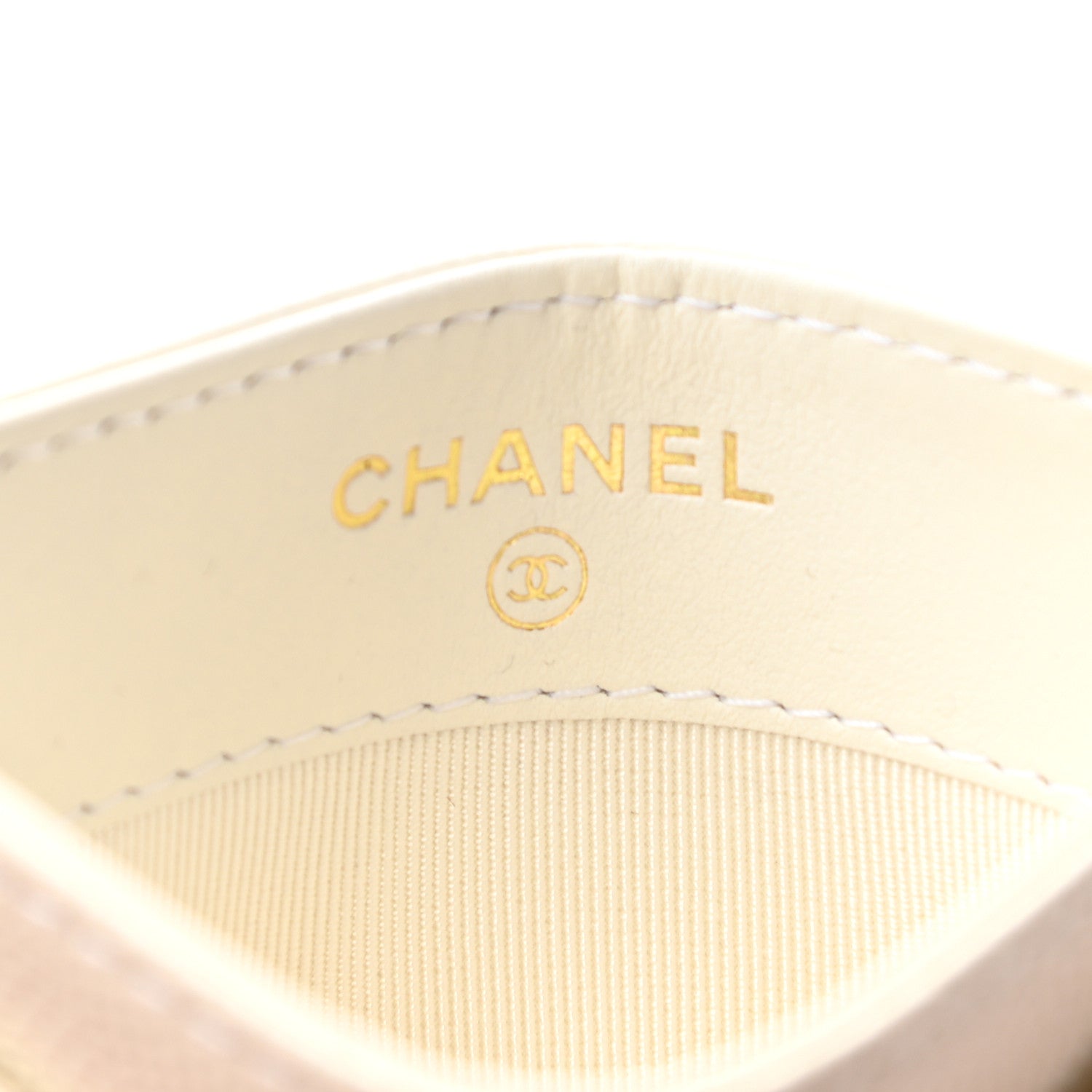Chanel Caviar Quilted Card Holder White 6 of 8