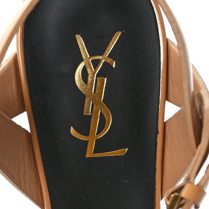 Saint Laurent Patent Tribute 105 Platform Sandals 38 Nude Powder 7 of 8