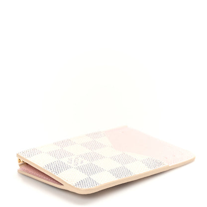 Louis Vuitton Damier Azur Zipped Romy Card Holder  Rose Ballerine 4 of 8