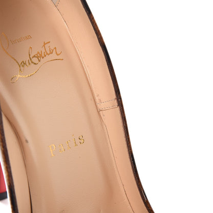Christian Louboutin Patent Leopardino So Kate 120 Pumps 38 Brown 10 of 11