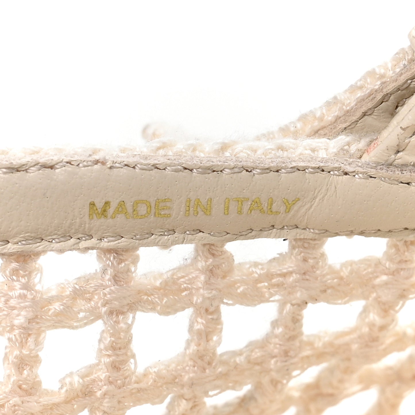 Knit Crochet Logo Ballerina Flats 38 Ivory