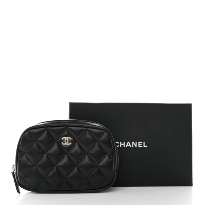 Chanel Caviar Quilted Curvy Pouch Cosmetic Case Black 8 of 8