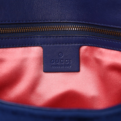 Gucci Velvet Matelasse Medium GG Marmont Shoulder Bag Cobalt Blue 6 of 18