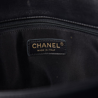 Chanel Lambskin Quilted CC Unchained Clutch Black 6 of 14