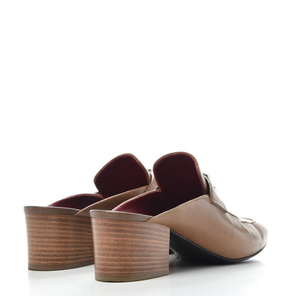 Hermes Goatskin Paradis Mules 38 Taupe 4 of 10