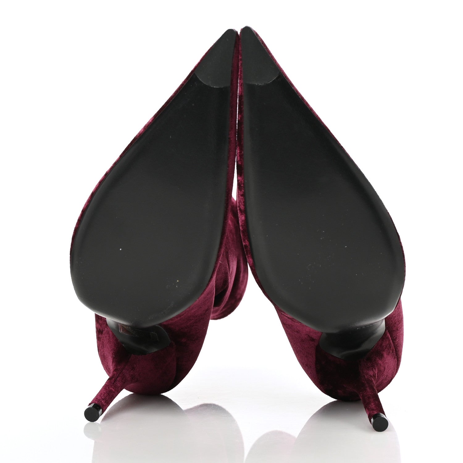 Balenciaga Velvet Extreme Pointed Toe Knife Booties 40 Rouge Prune 5 of 6
