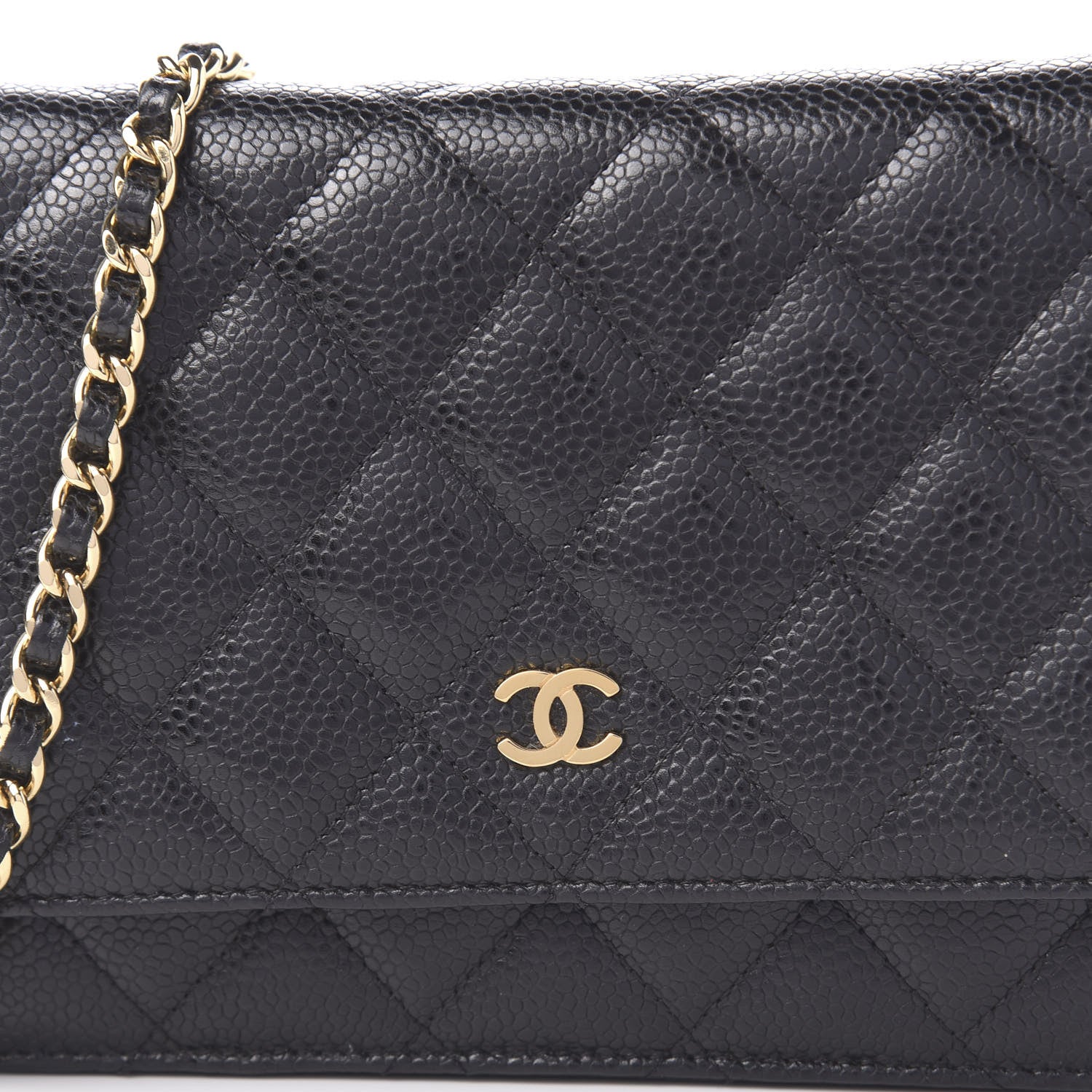Chanel Caviar Quilted Wallet On Chain WOC Black 10 of 11