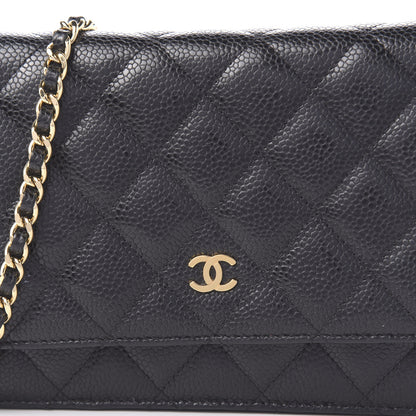 Chanel Caviar Quilted Wallet On Chain WOC Black 10 of 11