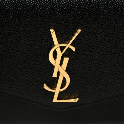 Saint Laurent Grain de Poudre Uptown Chain Wallet Black 9 of 11