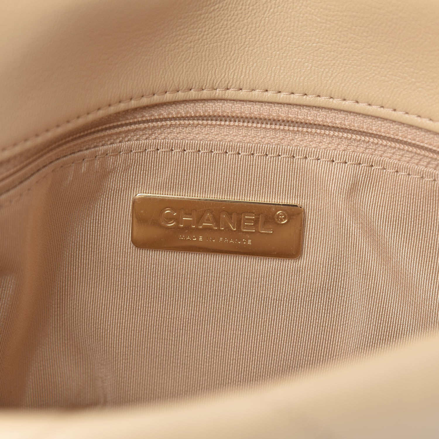Chanel Goatskin Quilted Medium 19 Flap Beige 6 of 11