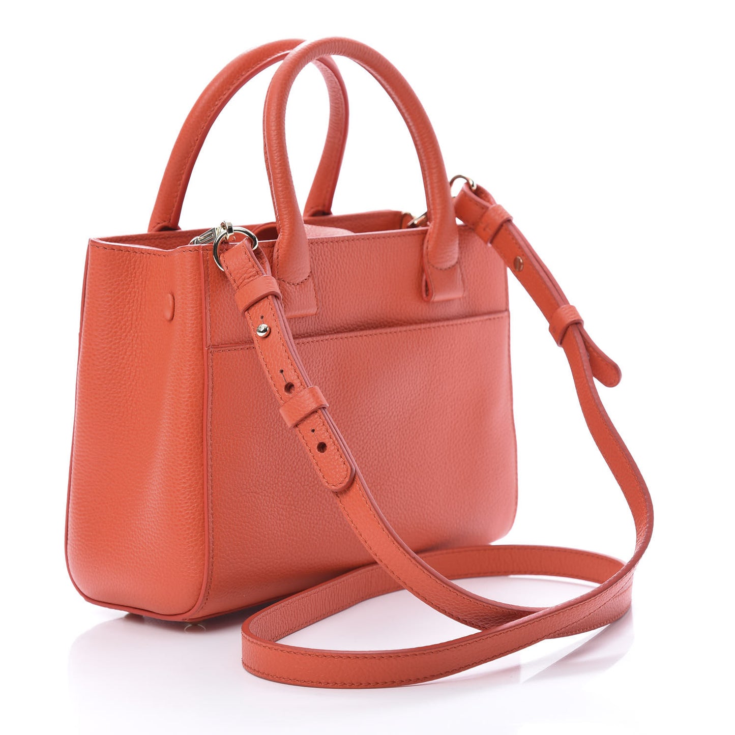 Grained Calfskin Mini Neo Executive Shopper Tote Red