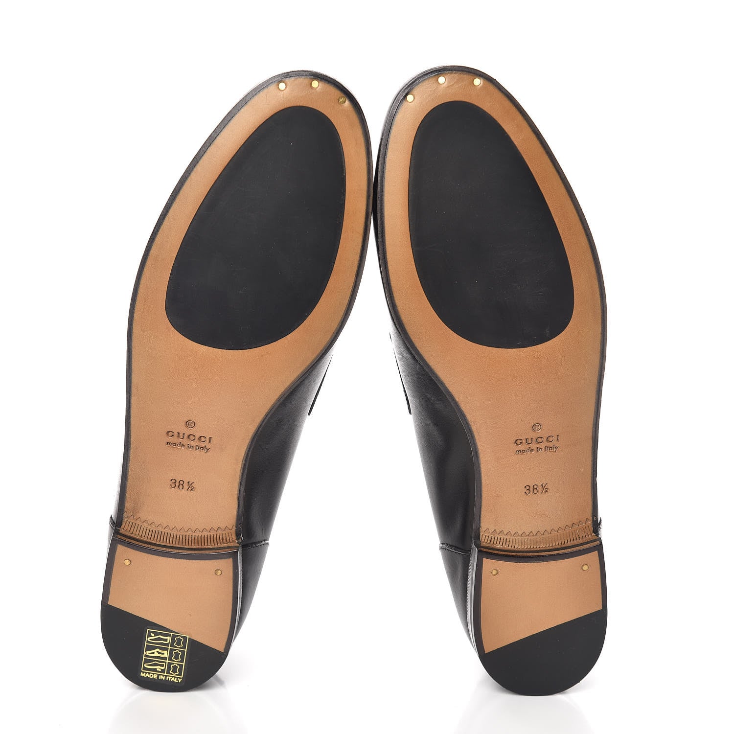 Gucci Calfskin Womens Jordaan Loafers 38.5 Black 5 of 9