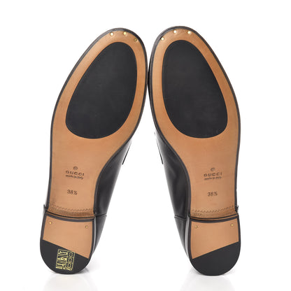 Gucci Calfskin Womens Jordaan Loafers 38.5 Black 5 of 9