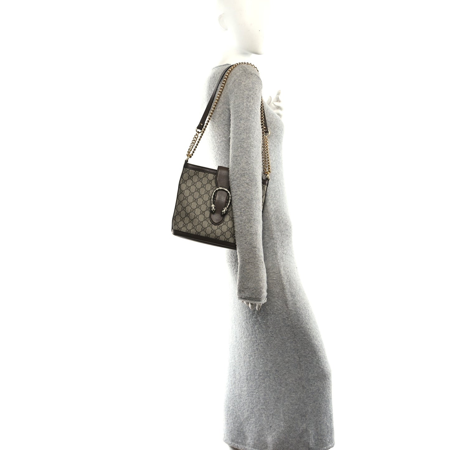 GG Supreme Monogram Medium Dionysus Bucket Bag Beige New Acero