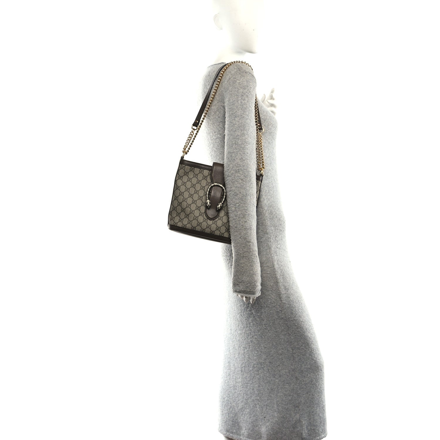Gucci GG Supreme Monogram Medium Dionysus Bucket Bag Beige New Acero 2 of 10