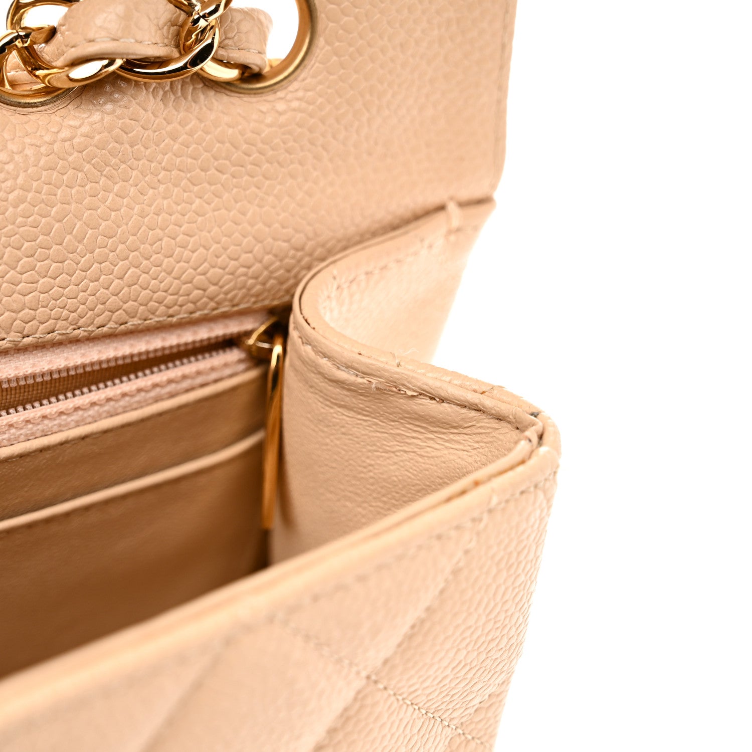 Chanel Caviar Quilted Jumbo Single Flap Beige Clair 15 of 15