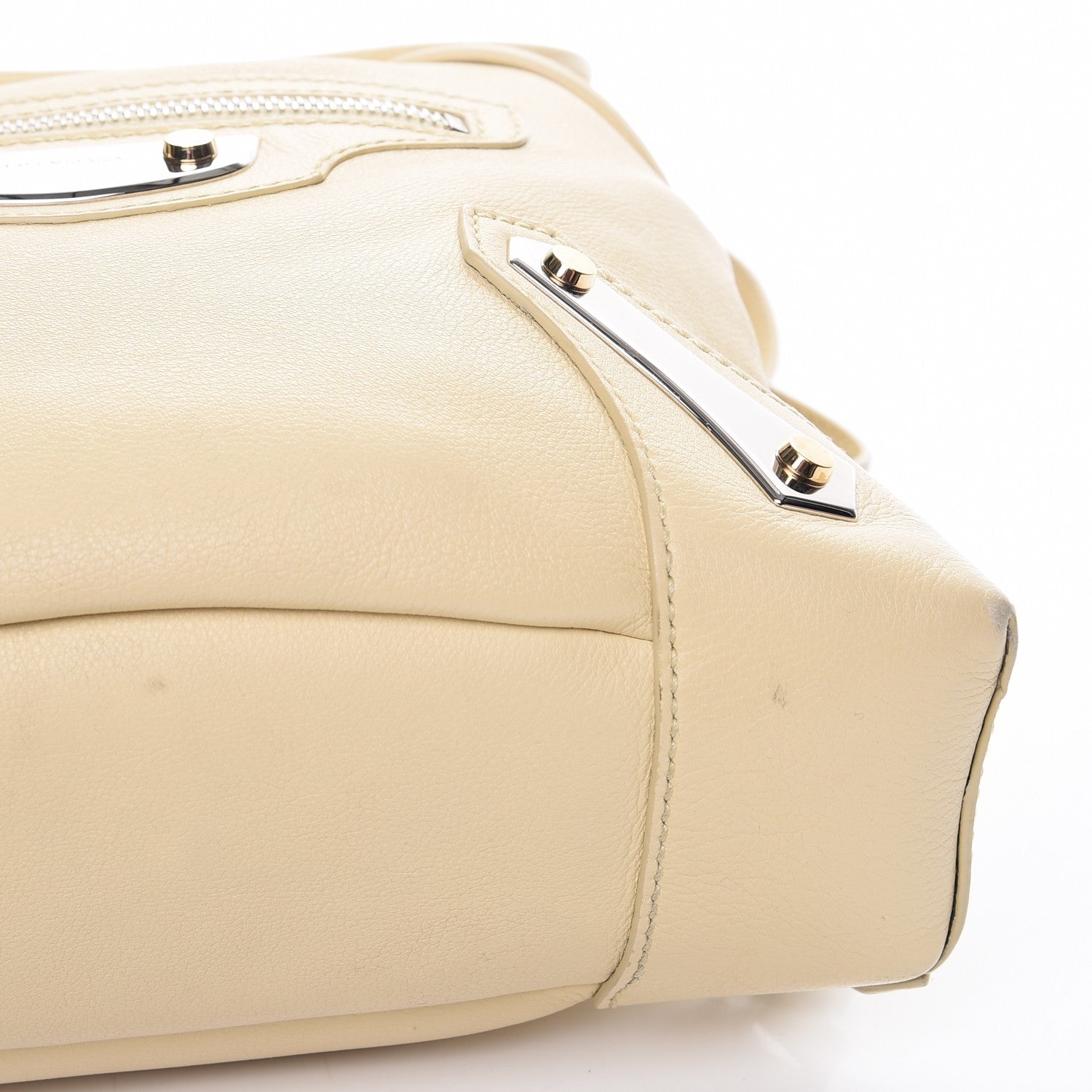 Balenciaga Veau Amp Plate Silver Hardware Traveler Backpack Beige Argile 9 of 11