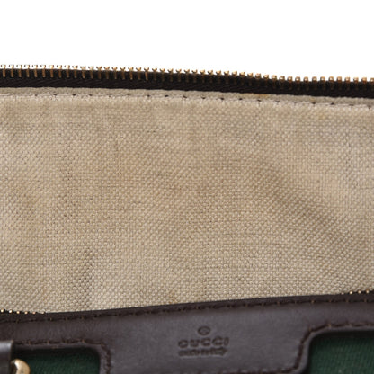 Gucci Monogram Vintage Web Medium Boston Dark Brown 11 of 15