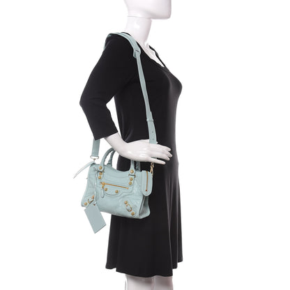 Balenciaga Agneau Giant 12 Gold Hardware Mini City Bleu Maldives 2 of 12