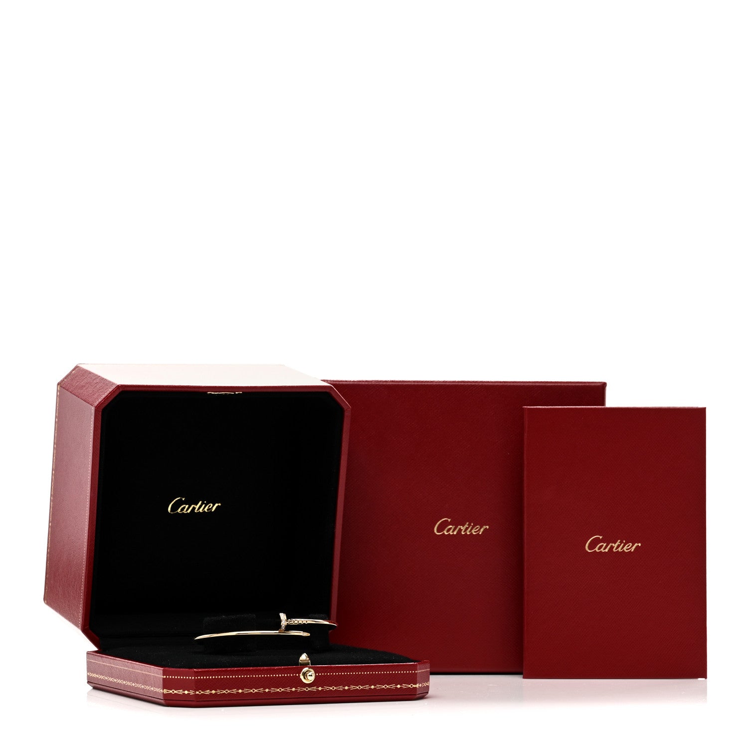 Cartier 18K Yellow Gold Diamond Small Juste Un Clou Bracelet 17 4 of 4