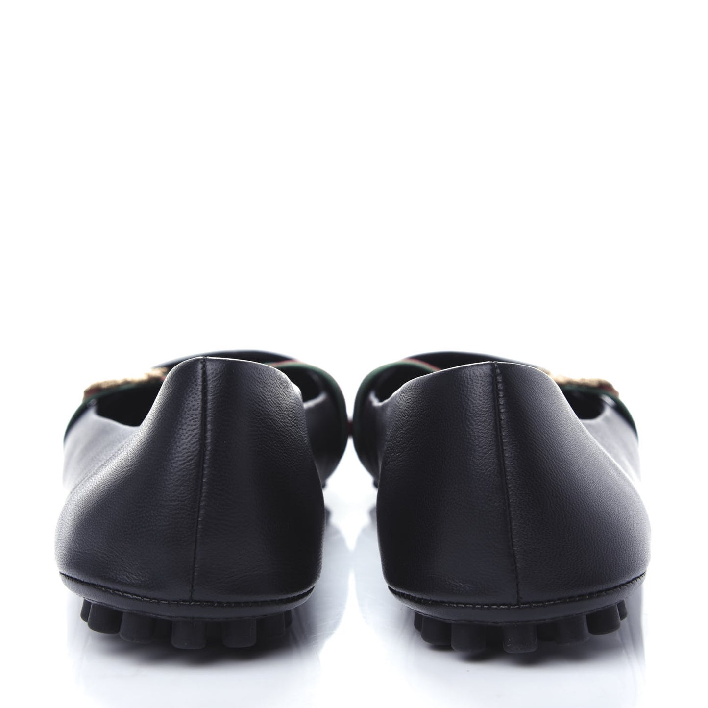 Calfskin Bayadere Bee Ballerina Flats 39 Black