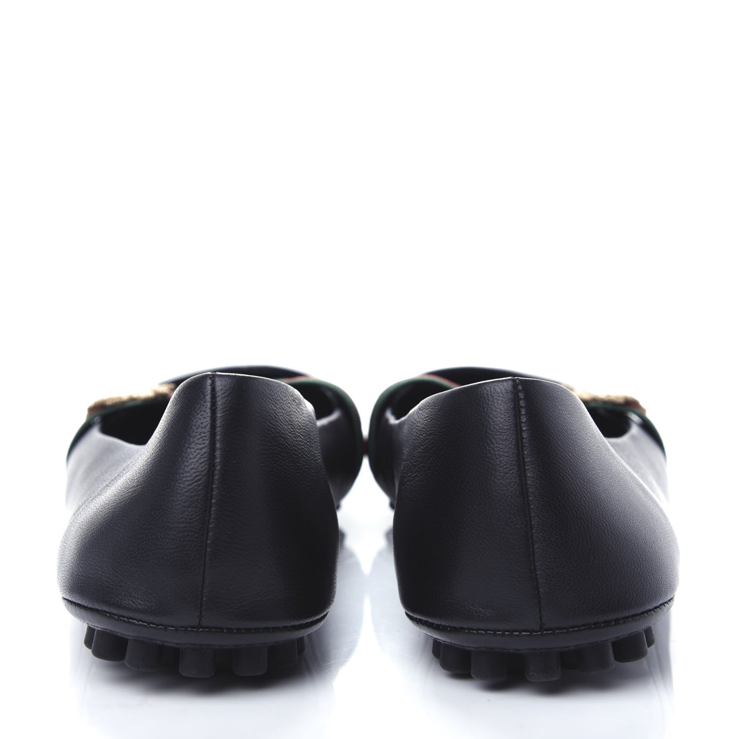 Gucci Calfskin Bayadere Bee Ballerina Flats 39 Black 7 of 12