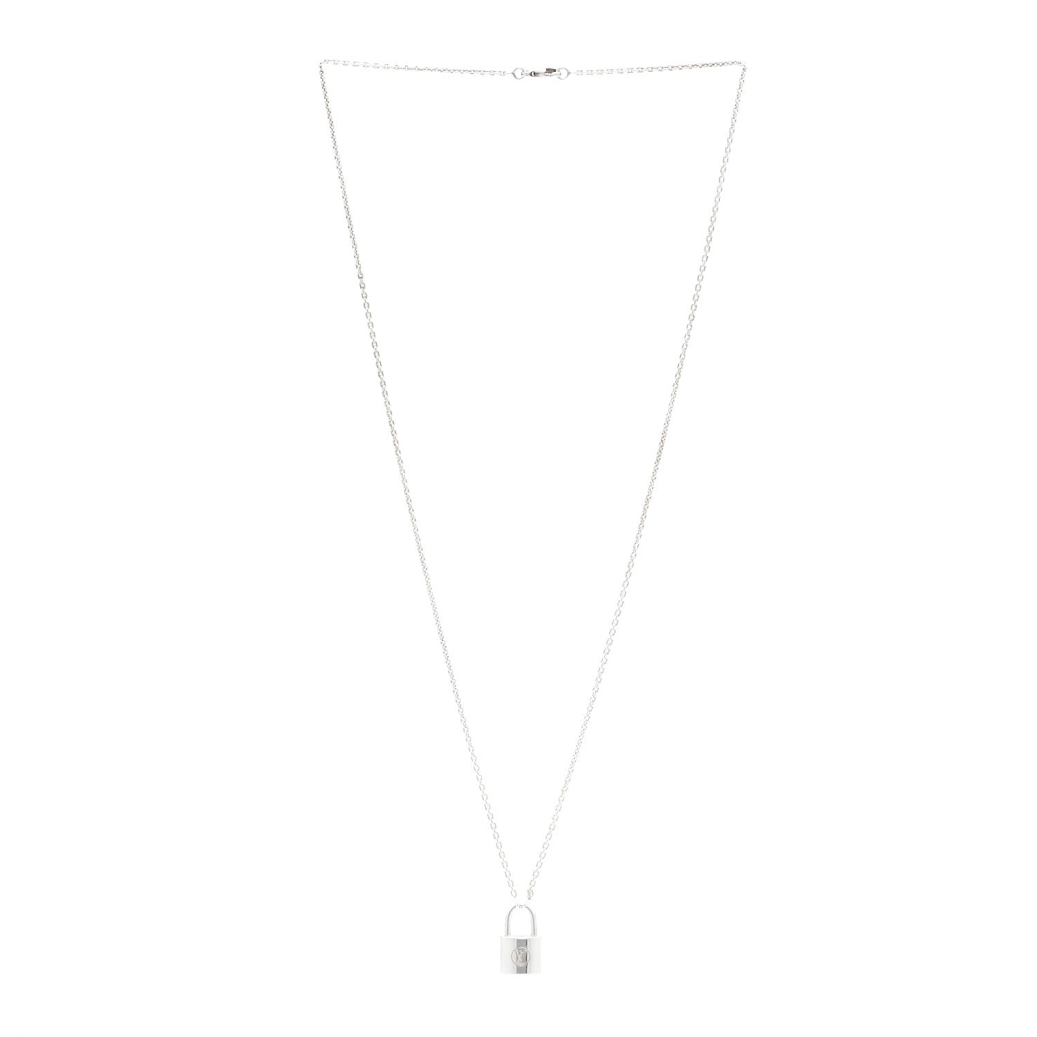 Louis Vuitton Sterling Silver Lockit Necklace 3 of 5