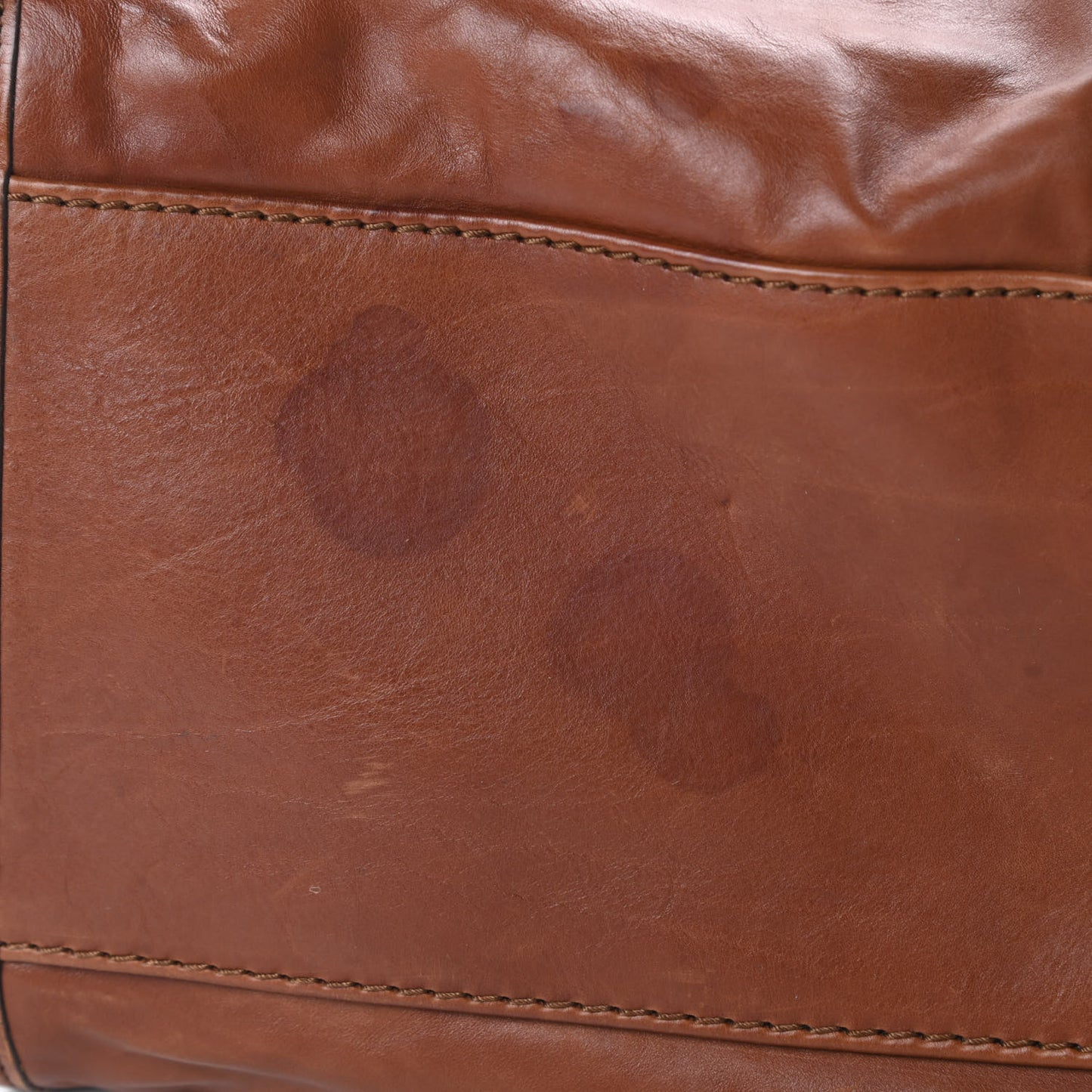Washed Calfskin Medium Soft Stirrup Shoulder Bag Brown