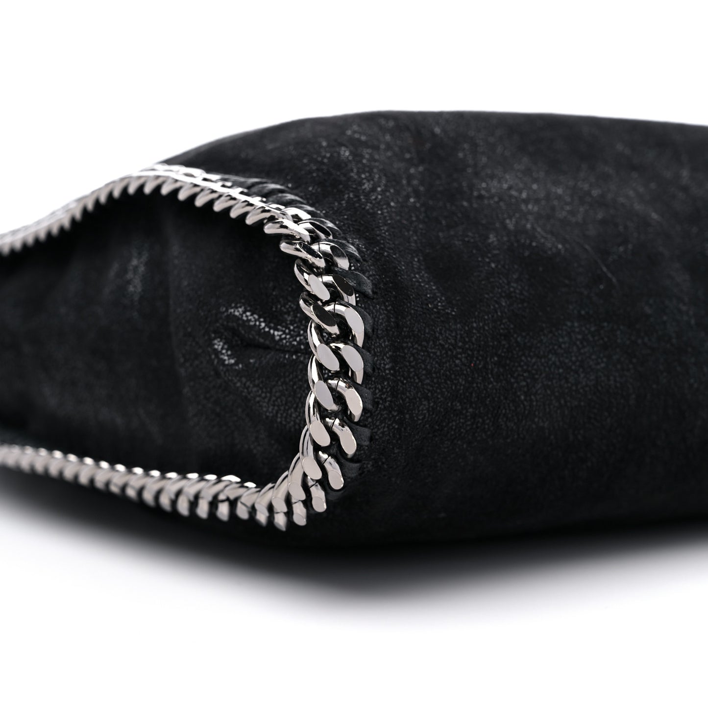 Shaggy Deer Small Falabella Fold Over Tote Black