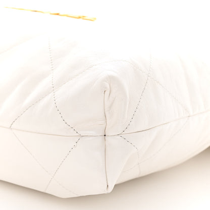 Chanel Shiny Calfskin Quilted Small Chanel 22 White 11 of 12