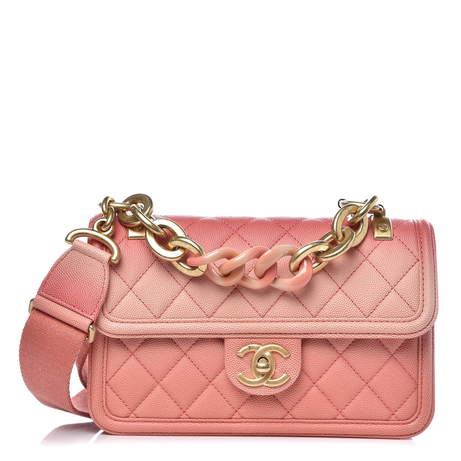 Chanel Caviar Quilted Small Sunset On The Sea Flap Coral 1 of 8