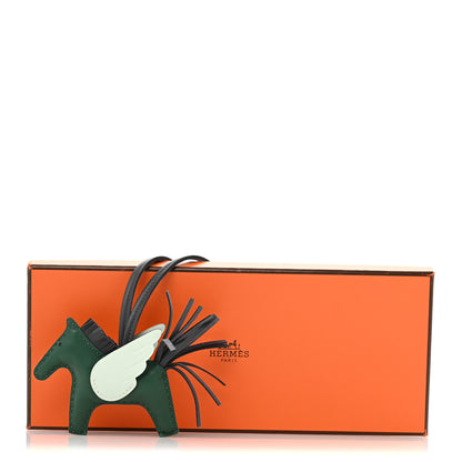 Hermes Milo Lambskin Grigri Rodeo Pegase Horse Bag Charm PM Vert Moyen Ardoise Vert Peppermint 5 of 5