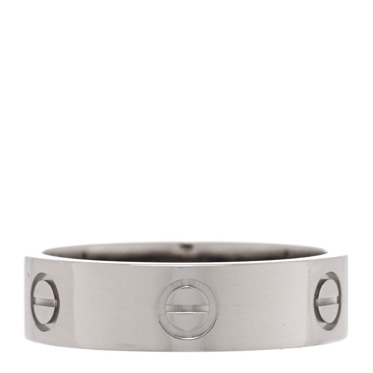 Cartier 18K White Gold 5.5mm LOVE Ring 61 9.5 3 of 4