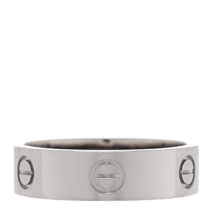 Cartier 18K White Gold 5.5mm LOVE Ring 61 9.5 3 of 4