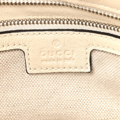 Gucci Sakai Be Green Calfskin Diagonal Stitched Small Blondie Tote Mystic White 6 of 9