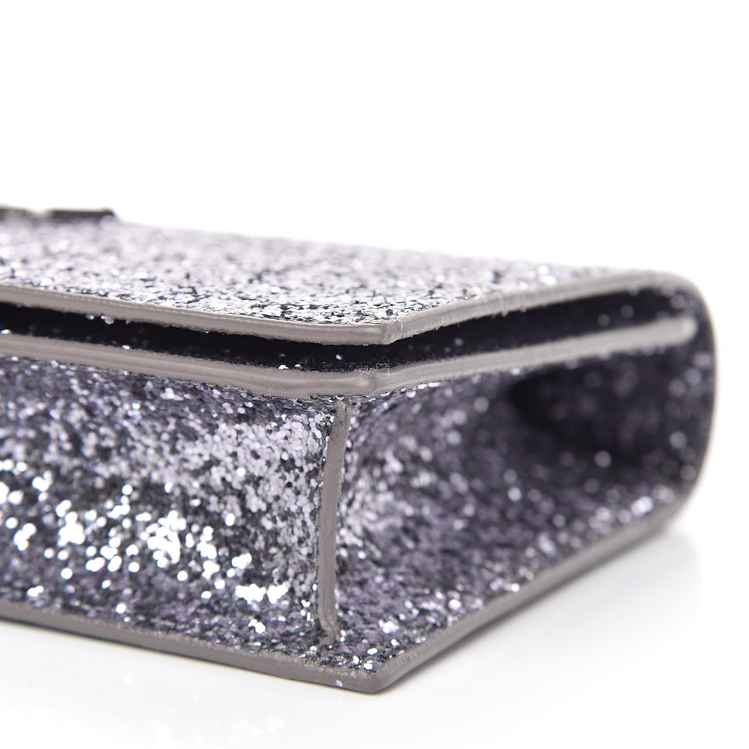 Saint Laurent Glitter Classic Kate Monogram Clutch Sunset Grey 6 of 9