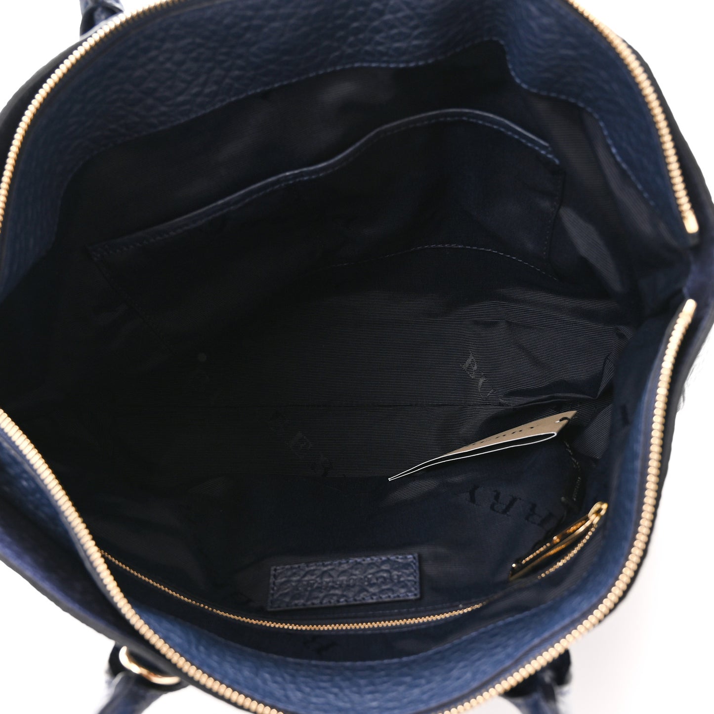 Heritage Grain Check Embossed Medium Dewsbury Tote Blue Carbon