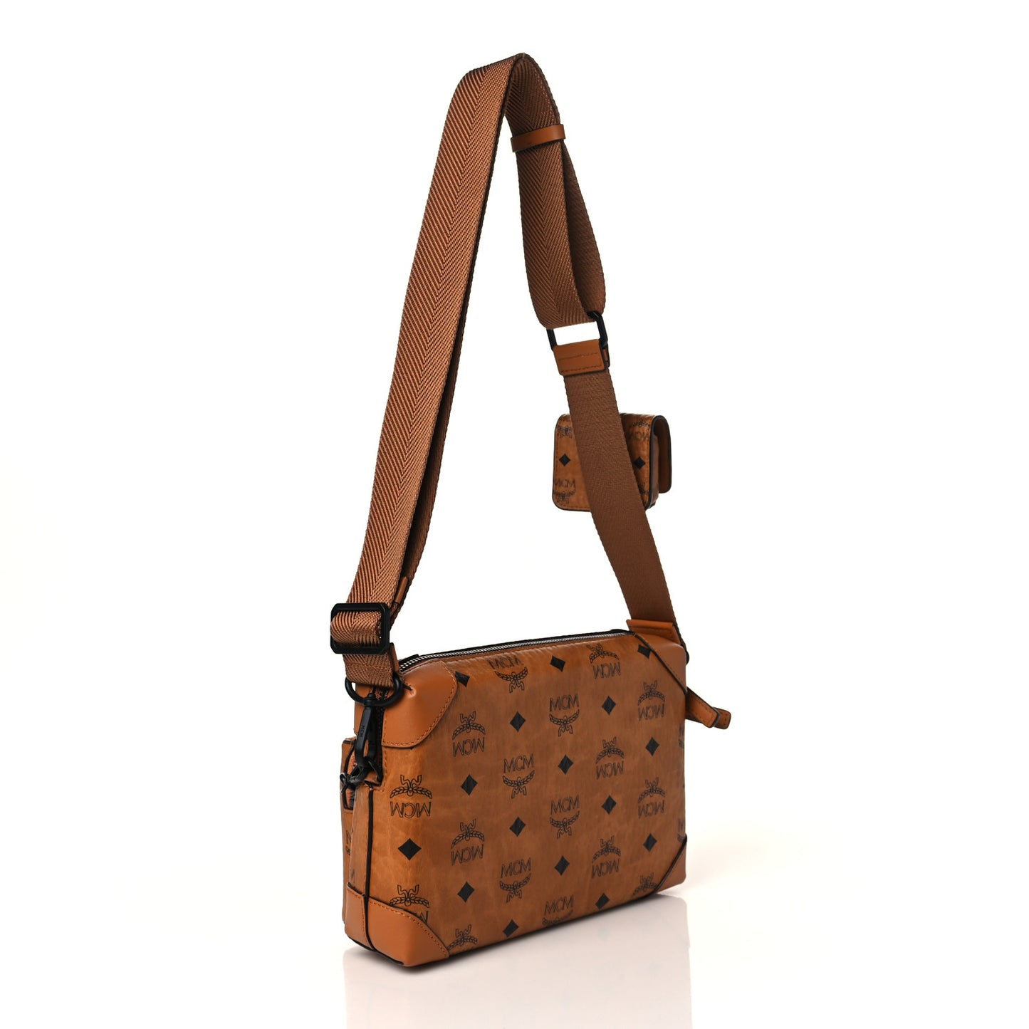 Visetos Small Klassik Multifunction Crossbody Cognac
