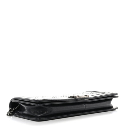 Chanel Calfskin Double Stitch Boy Clutch With Removable Chain Black 4 of 11